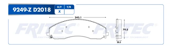 Balata Fritec Shd9249-Z SHD9249-Z