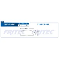 Pastilla para freno de disco Fritec, Formula Ceramic Specific, Delantera