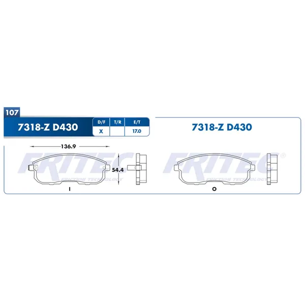 Balata Fritec Spc-7318-Z SPC-7318-Z