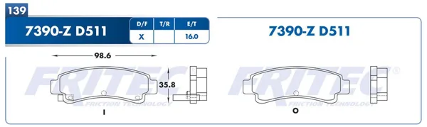 Balata Fritec Spc-7390-Z SPC-7390-Z