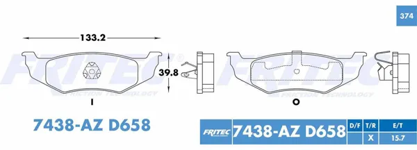 Balata Fritec Spc-7438-Az SPC-7438-AZ