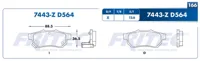 Pastilla para freno de disco Fritec, Formula Ceramic Specific, Trasera