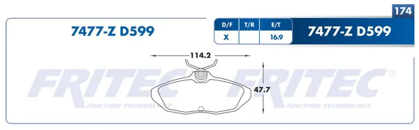 Balata Fritec Spc-7477-Z SPC-7477-Z