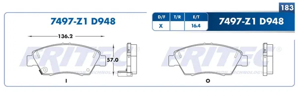 Balata Fritec Spc-7497-Z1 SPC-7497-Z1