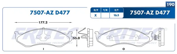 Balata Fritec Spc-7507-Az SPC-7507-AZ