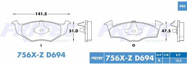 Balata Fritec Spc-756X-Z SPC-756X-Z