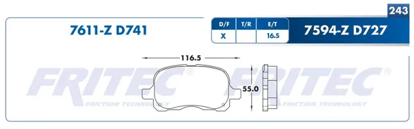 Balata Fritec Spc-7611-Z SPC-7611-Z