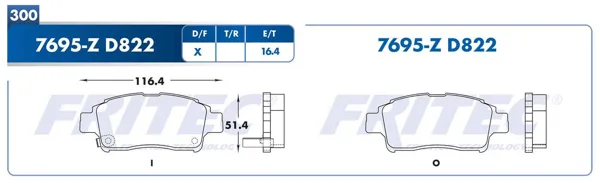 Balata Fritec Spc-7695-Z SPC-7695-Z