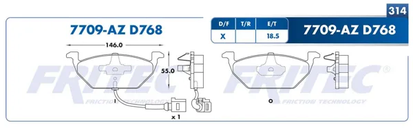 Balata Fritec Spc-7709-Az SPC-7709-AZ