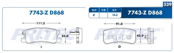 Balata Fritec Spc-7743-Z SPC-7743-Z