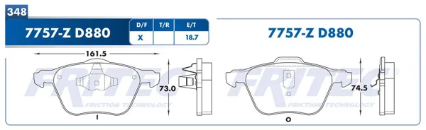 Balata Fritec Spc-7757-Az SPC-7757-AZ