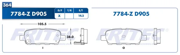 Balata Fritec Spc-7784-Z SPC-7784-Z