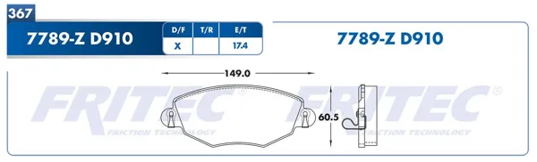 Balata Fritec Spc-7789-Z SPC-7789-Z