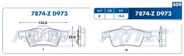 Pastilla para freno de disco Fritec, Formula Ceramic Specific, Trasera SPC-7874-Z