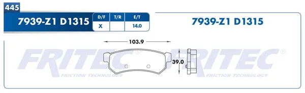Balata Fritec Spc-7939-Z1 SPC-7939-Z1
