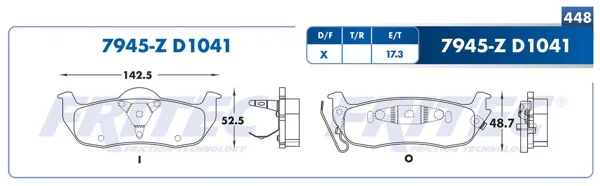 Balata Fritec Spc-7945-Z SPC-7945-Z