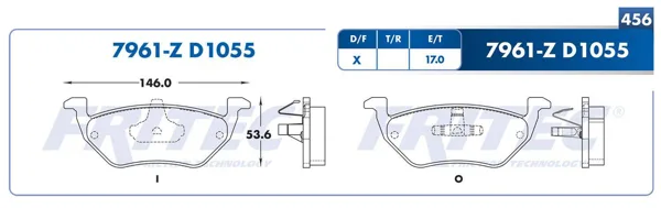 Pastilla para freno de disco Fritec, Formula Ceramic Specific, Trasera SPC-7961-Z