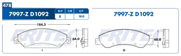 Balata Fritec Spc-7997-Z SPC-7997-Z