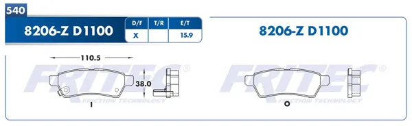Balata Fritec Spc-8206-Z SPC-8206-Z