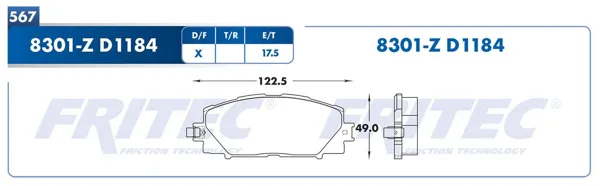 Balata Fritec Spc-8301-Z SPC-8301-Z