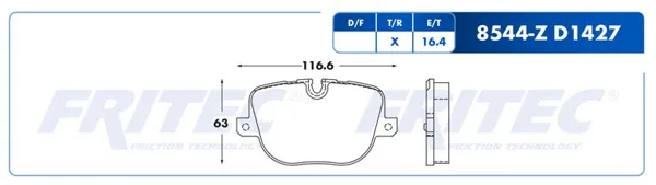 Balata Fritec Spc-8544-Z SPC-8544-Z