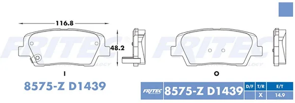 Balata Fritec Spc-8575-Z SPC-8575-Z