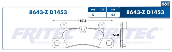 Balata Fritec Spc-8643-Z SPC-8643-Z