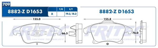 Balata Fritec Spc-8882-Z SPC-8882-Z