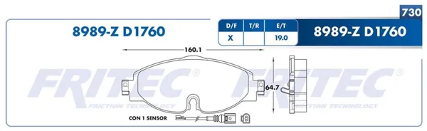 Balata Fritec Spc-8989-Z SPC-8989-Z