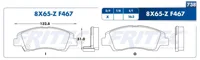 Pastilla para freno de disco Fritec, Formula Ceramic Specific, Delantera