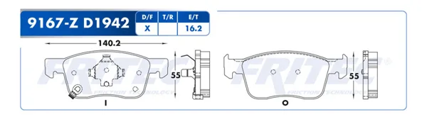 Balata Fritec Spc-9167-Z SPC-9167-Z