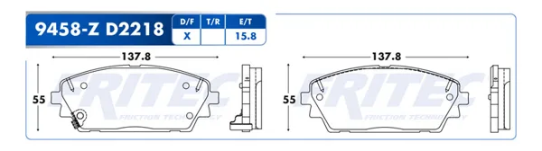 Balata Fritec Spc-9458-Z SPC-9458-Z