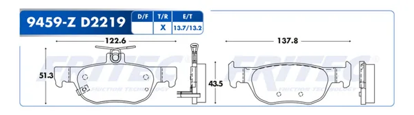 Balata Fritec Spc-9459-Z SPC-9459-Z