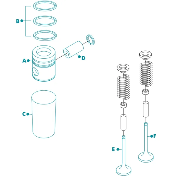 Válvula para cabeza de motor  Diesel V-2468 STD